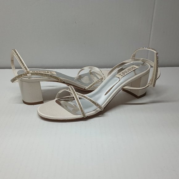 Badgley Mischka Women's Ultima Heeled Sandals Soft White Size 7 Bridal Wedding - Picture 4 of 9